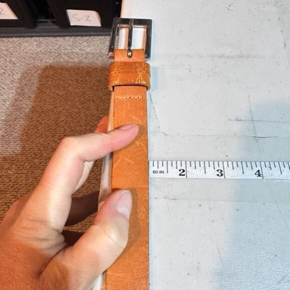 Vintage Banana Republic Women's Genuine Leather Buckle Waist Belt Brown Medium - Picture 14 of 14